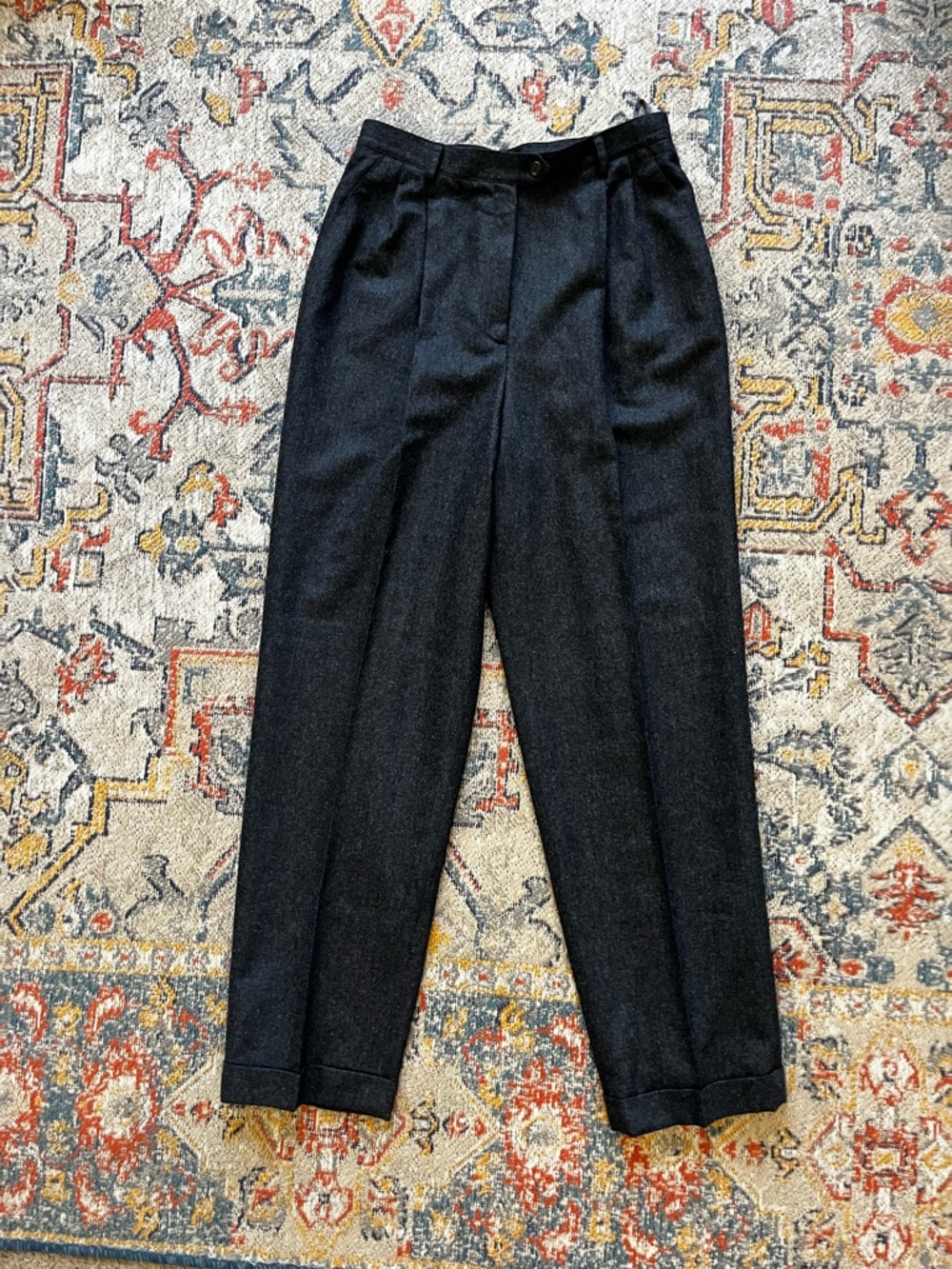Ralph Lauren Gray 100% Wool Trousers Size 10
